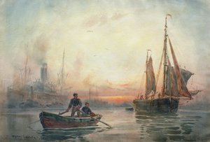 Londra Havuzunda Gün Batımı, 1913
